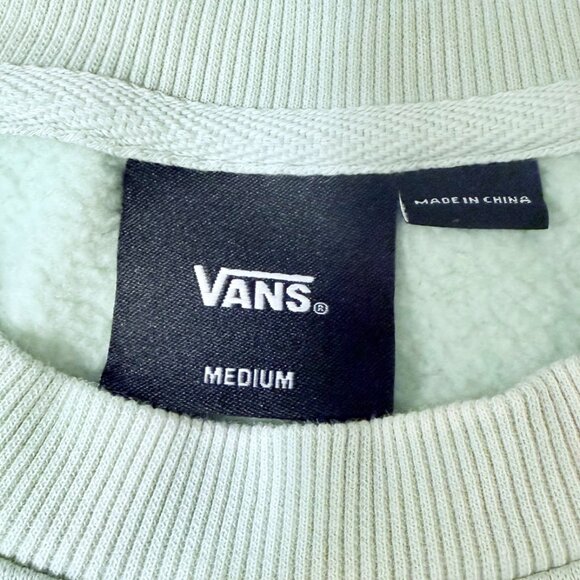 Vans Green Water Wash Crop Crewneck Sweatshirt - Picture 4 of 4